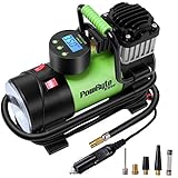 PowRyte Elite Digital Tire Inflator - 12-Volt 150 PSI Portable Auto Air Compressor with Work Light and Precise Preset Gauge