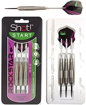 Shot! Start Rockstar 20 gm steel tip dart Set