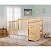 Dream On Me Brody 5-in-1 Convertible Full-Size Baby Crib & 3-Drawer Changer in Natural, Pinewood, GreenGuard Gold & JPMA, 1” Changer Pad, 3 Mattress Heights, Converts to Toddler & Full Size Bed