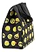 April Fashion Island School Lunchbox for Boys and Girls, Insulated, Collapsible (Black Emoji)