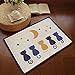 ChezMax Cotton&Linen Zakka Non-Slip Indoor Outdoor Hello Doormat Large Small Inside Outside Front Door Mat Carpet Floor Rug Five Cats 16