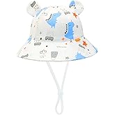 POMIJIAN Baby Sun Hat Girls UPF 50+ Beach Kids Hats Boys Wide Brim Cute Toddler Bucket Hat Floppy Infant Sun Hats