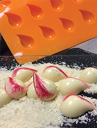 Click Here to See More Images Truffly Made La Goutte Chocolate Mold, 54 Cavities, 11.5†x 15â€, One Step Candy Pop-Out