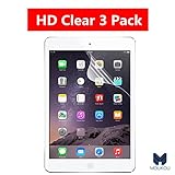 MouKou iPad Air Screen Protector iPad Air2 Screen Protector HD Clear Screen Protectors 3-Pack Professional Screen Protector for iPad Air/ Air2 Bubble Free Installation, Anti-Fingerprint