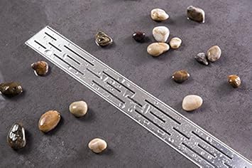 Duschrinne Siphon 70cm Edelstahl Ablaufrinne Geruchsstop Bodenablauf Duschablauf Bodenbefestigung Maße von 50 bis 100cm wähla