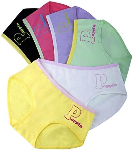 NARSHA Women's English Letter of Solid Color Briefs (pack of 6a)