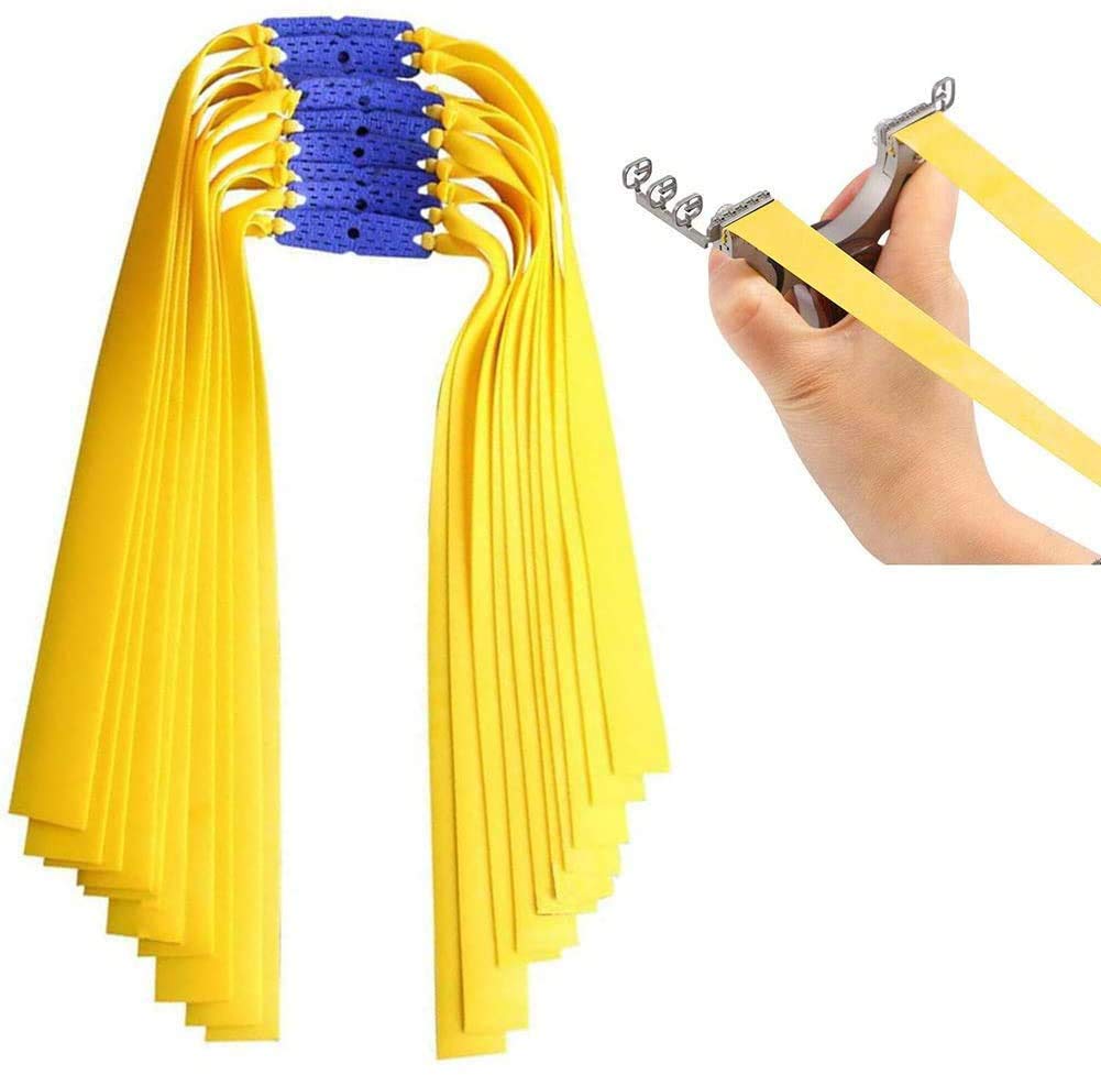 BESTZY Rubber Bands for Slingshot Flat Catapult Bands Elastics Replacement Rubber Bands for Professional Players or Hunting Slingshot 12 pcs (Thickness of 0.75mm)