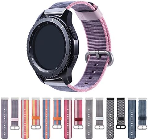 Cumeou Compatible Samsung Galaxy Watch 46mm Band,22mm Woven Nylon Bracelet Strap w/Quick Release Pins Replacement Samsung Gear S3 Classic/Frontier/Huawei Watch 2 Classic/Pebble Classic/Time Steel