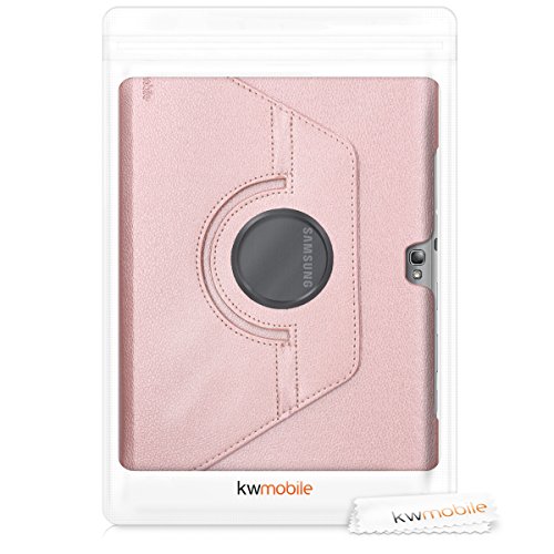 kwmobile Case 360 for Samsung Galaxy Note 10.1 Case with stand - protective tablet cover with standing function in rose gold