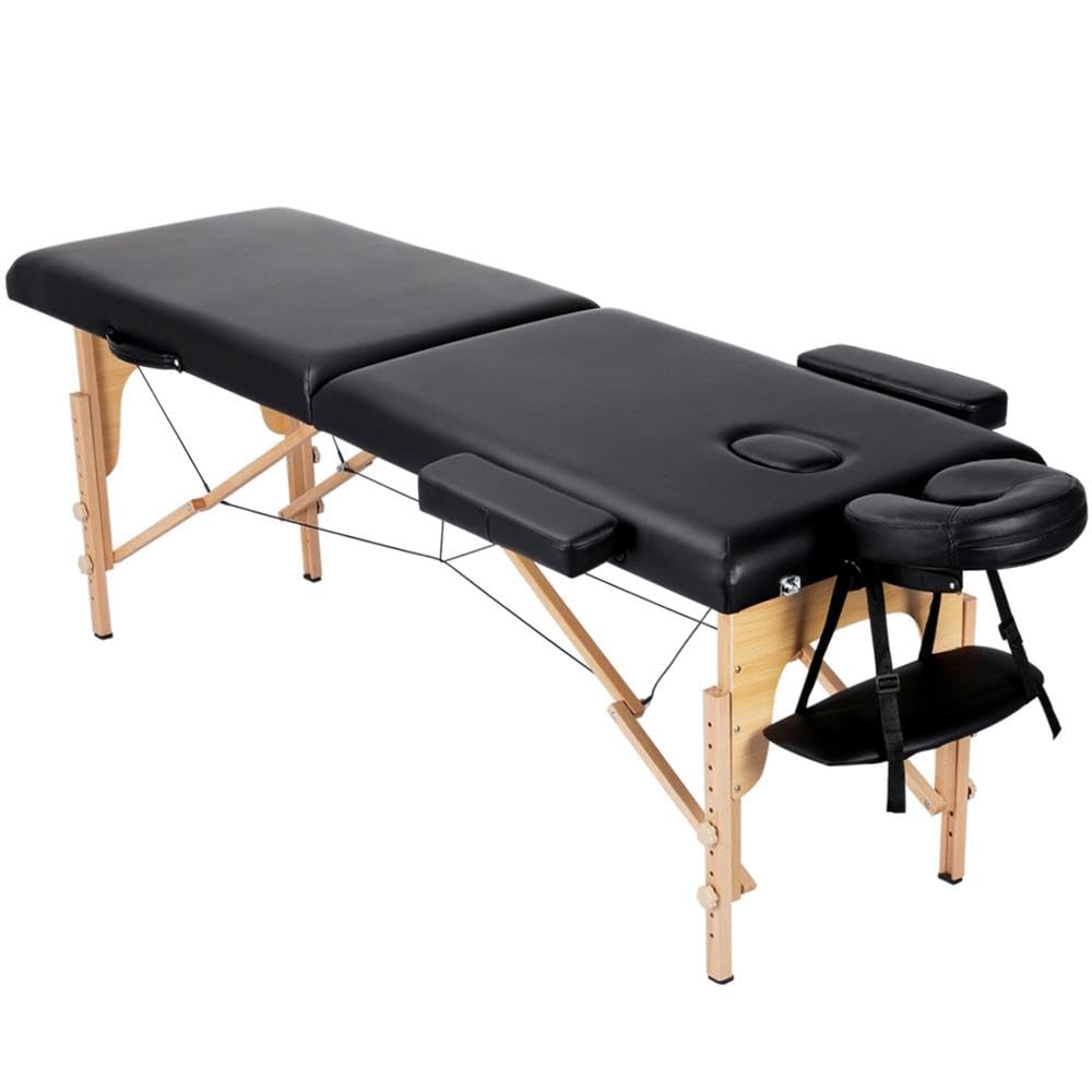 Photo 1 of ***PARTS ONLY***Yaheetech Massage Table Lash Bed Portable Massage Spa Bed Beauty Tattoo Table Adjustable for Eyelash Tech Physical Therapy Couch, Black