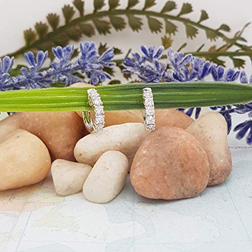 Dazzlingrock Collection 0.50 Carat (ctw) 14K Round Lab Grown White Diamond Ladies Hoop Earrings 1/2 CT, White Gold