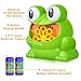 Bubble Machine, Automatic Frog Bubble Blower Machine Make Over 500 Bubbles per Minute for Kids Birthday Party, Wedding, Indoor and Outdoor Games, 2 Bottles 4.2 Fl Ounce Bubble Solution Included