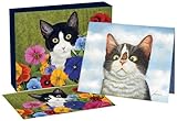 Lang American Cat Deluxe Note Card Set by Lowell Herrero, 5.25 x 4 Inches, 12 Cards and Envelopes (2080505)