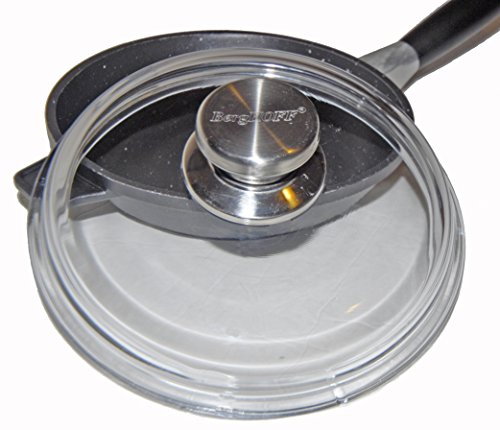Eurocast Professional Cookware Glass Lids. Oven Proof Pyrex Lids with Patented 3 Dimple Lip for Steaming, Draining, and Venting (8") - Thumbnail 2