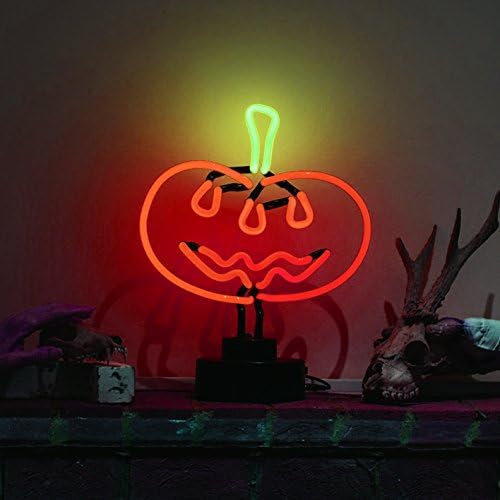 Pumpkin Sculpture Neon Signs Indoor Glass tube Neon Signs with on/off switch on base A4 Size,Business Signs with Cocktails Parrot Sculpture