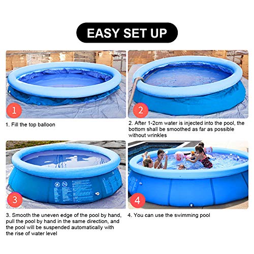 lifecolor Inflatable Swimming Pool for Kids, 8ft x 26in Family Full