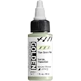 GOLDEN High Flow Acrylics, Titan Green Pale, 1 fl. oz. Bottle | Artist grade paint blending the strength of acrylic and versatility of ink for spraying, drawing, staining and mixed media.