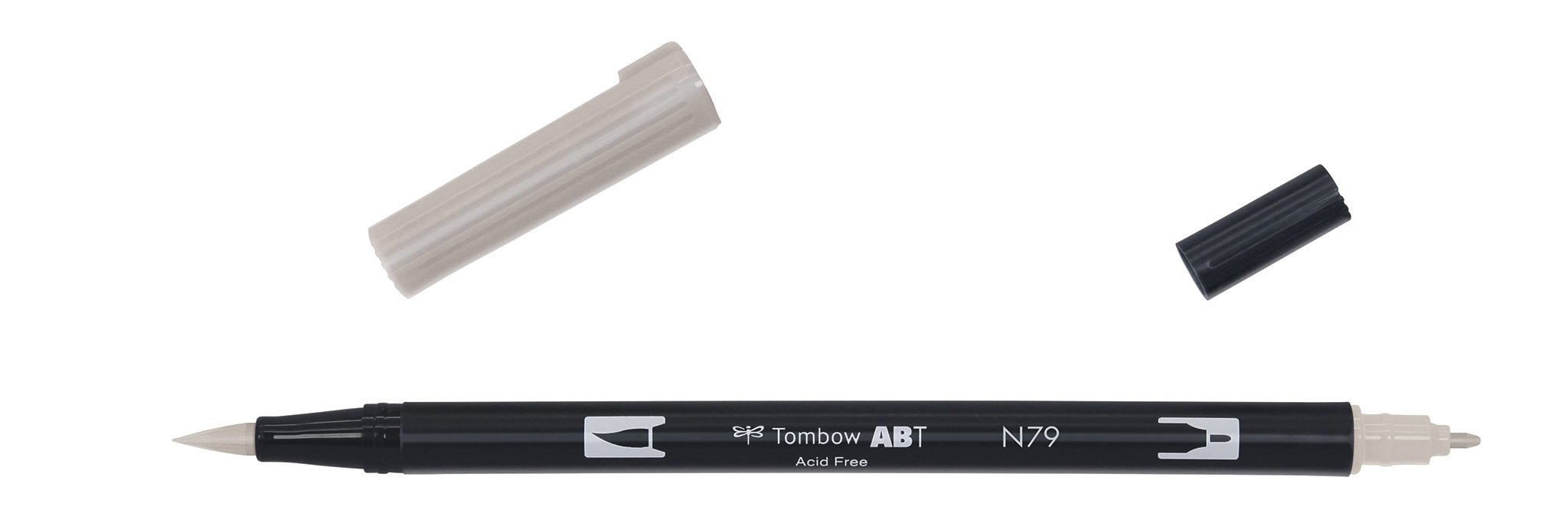 Tombow ABT Dual Brush Pen, ABT-N79-1P, Pen with Two Tips, Perfect for Hand Lettering and Bullet Journal, Water-Soluble, Warm Grey 2 — image 1