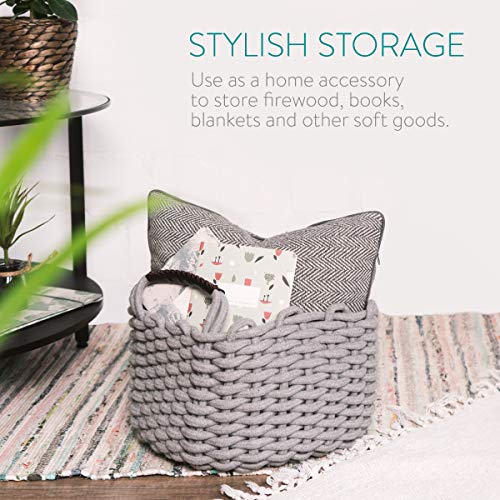 Navaris-Katzenkorb-aus-Stoff-mit-Kissen-Katzenbett-Hundebett-weich-in-Korboptik-Bett-fr-Katzen-und-Hunde-Katzenkrbchen