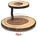 Paksh Novelty 2 Tier Tree Bark Cheese Board Serving Tray, Brown
