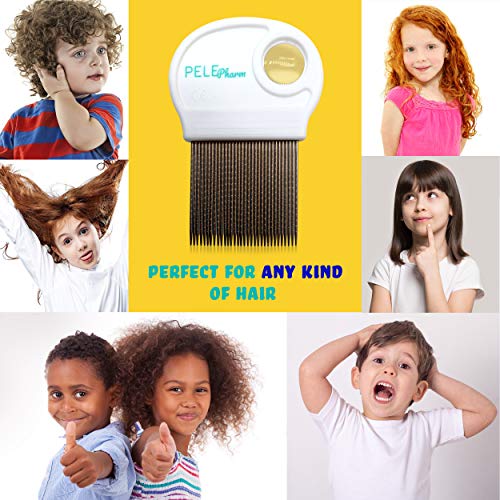 2 Pack Pele Pharm Metal Head Lice & Nits Removal Combs