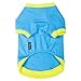 Blueberry Pet Alien The Dinosaur Cotton Dog T Shirt in Blue, Back Length 16