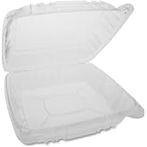 Pactive YCI821100000 Sensation Smartlock Clear Hinged Lid Containers, 9.21 X 8.87 X 3.07, Clear, 200/carton