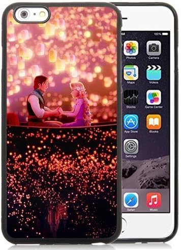 Easy Use,Attractive Iphone 6 Plus Case Design with Disney Tangled Iphone 6 Plus TPU 5.5 Inch Black Cell Phone Case