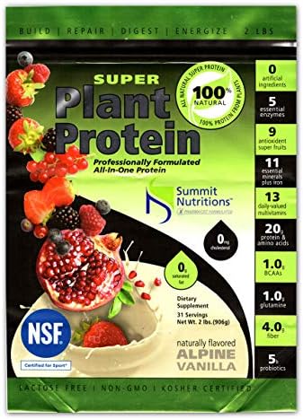 Super Plant Protein:All In One Formula : Naturally Flavored (Alpine Vanilla, 2 lbs)