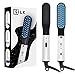 Squaresilk electric beard straightener comb for men-tame your frizzy beard with USA designed heated brush for men- smooth and styling quick mens hair with straightening comb dual volatage(110V-240V).