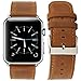 Doboli Compatible with Apple Watch Band 42mm 44mm Genuine Leather Replacement iwatch Bands for Series 4 3 2 1 Brown