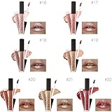 HUBEE 7 Colors Metallic Lip Gloss Waterproof Not Stick On Cup Liquid Lipstick Cosmetics