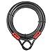 BV 30FT Security Steel Cable with Loops, Flex Cable, Lock Cable 3/8 Inch, for U-Lock and Padlock primary