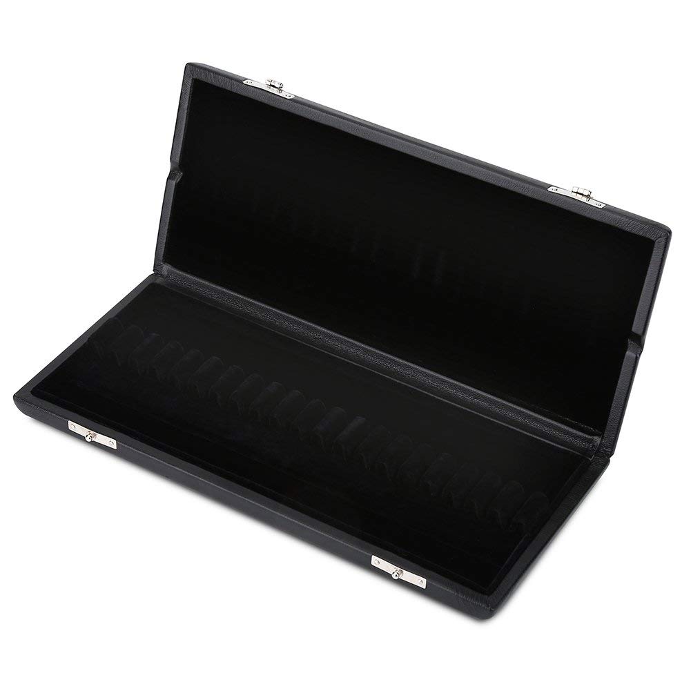 Wood + PU leather cover reed case holder storage box for 10/12 / 20pcs oboe reeds (Pack of 20)