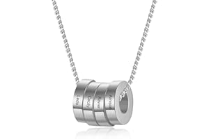 Mother Charm Necklace – Personalized Necklace with Kids’ Names – Custom Engraved Disc Pendant for Mom – Family Name Necklace 