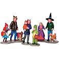 Lemax Trick-or-Treating Fun Figurine, Set of 4, #42217, 7.28-in | Costumed Kids Head Out for Halloween Candy | Non-Electrical