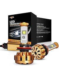 Auxbeam LED Headlight Bulbs F-16 Series LED Headlights with 2 Pcs of H11 headlight Bulbs 60W 6000lm CREE LED Chips Fog Light