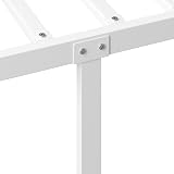 Yaheetech 4ft6 Double Bed Frame with Cloud Headboard White 12 Slats 363kg view 7