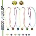 FROG SAC Mood Necklace for Girls 6 Pieces Pack - Color Changing Mood Pendant Necklaces with Heart and Peace Designs on Tie Dye Stretch Cord - Great Gifts and Party Favors for Teens and Young Women