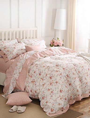 wwgy Simple Opulence 100% Cotton Coconut button Printed King Queen Duvet Cover Set , king