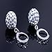 Hemlock Women Lady Silver Alloy Snowflake Pendant Stud Earrings (Silver)