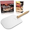 DiLui Pizzaschuiver voor pizzasteen, met intuïtieve draaibare handgreep, pizzaschep geschikt voor oven en grill, groot…
