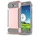 Vovomay Hard Soft Rubber Impact Armor Case Back Hybrid Cover For Galaxy J3 Emerge Galaxy J3 Prime (Color E)