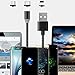 QIAOLI iPhone Magnetic Charger Cable Android Magnetic Charger Cable Type C Magnetic Charger Cable 3 in 1 with Round Connector Universal for iPhone Sumsung LG HTC Blackberry