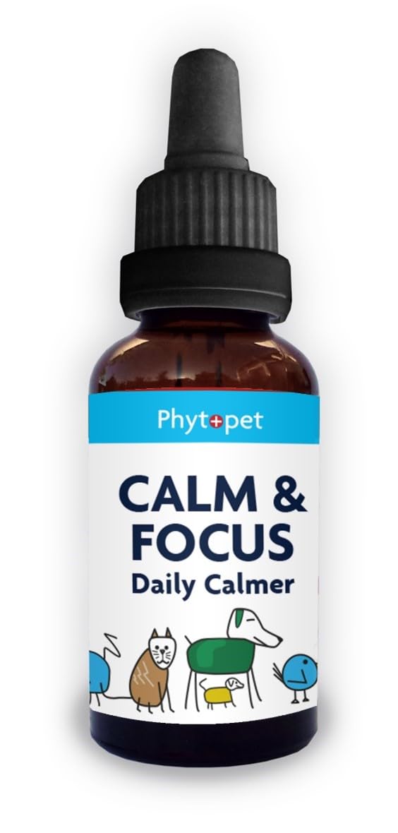Phytopet Calm & Focus |100ml | Natural Cognitive & Mood Support | Bacopa, Ashwagandha, St. John’s Wort | For Dogs, Cats, Birds, Horses