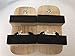 SSJ:Japanese Traditional Shoes Geta [ Mens 9-10 Size ] Wooden Clogs Sandals (10 D(M) US, White-Wood)