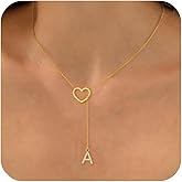 Thaivor Valentines Day Gifts for Women Her - Initial Heart Necklace for Women 14k Gold Plated Cubic Zirconia Letter Pendant Necklace Dainty Necklaces Trendy Y Necklace Fashion Jewelry Gifts