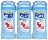 Suave 24 Hour Protection Invisible Solid Deodorant for Women-Wild Cherry Blossom-2.6 oz, 3 pk