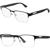Gucci GG0750O Designer Fashion Eyeglasses Stylish Metal Rectangular l Frame Eyewear with Luxury eSHADES Kit - Embrace Sophistication and Elegance