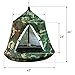 GARTIO Hanging Tree Tent, Swing Play House, Portable Hammock Chair, with LED Decoration Lights, Inflatable Cushion, Suit for Adult and Kids Indoor Outdoor, Max Capacity 330lbs (Camouflage)